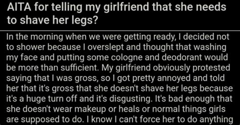 How do I ask my girlfriend to shave her legs?