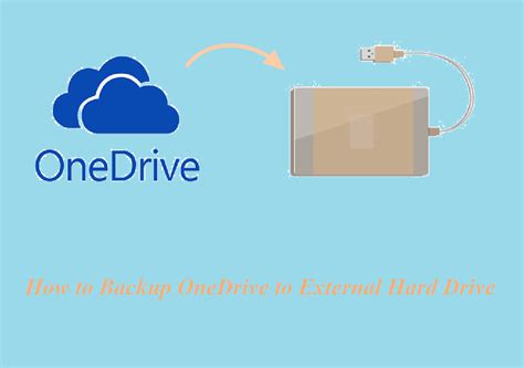 How do I backup OneDrive to an external hard drive?