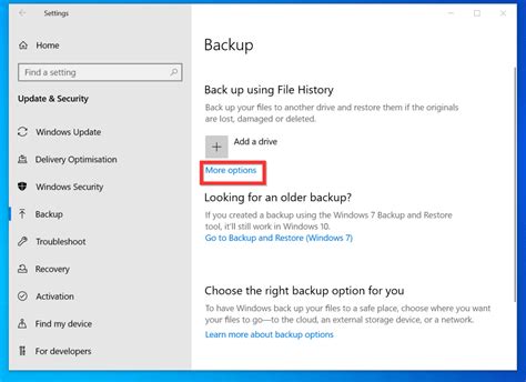 How do I backup my contacts in Windows 10?