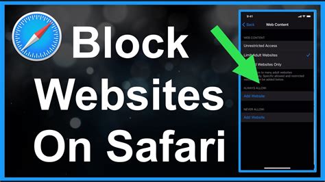 How do I block mature websites on Safari?