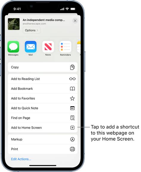 How do I bookmark my iPhone Home Screen?