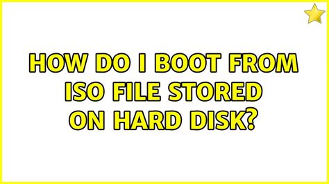 How do I boot from an ISO file?