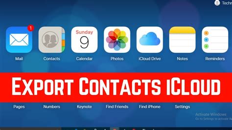 How do I bulk export Contacts from iCloud?