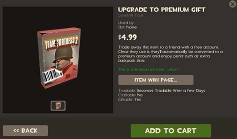 How do I buy TF2 premium for a friend?