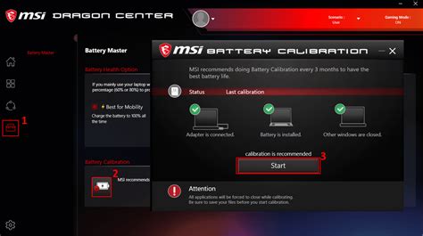 How do I calibrate my MSI laptop battery?