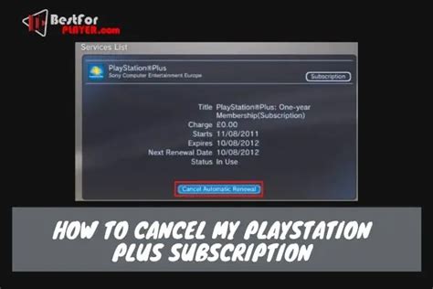How do I cancel my PS subscription?