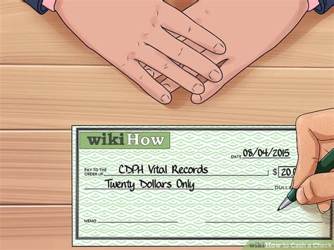 How do I cash my son's check?