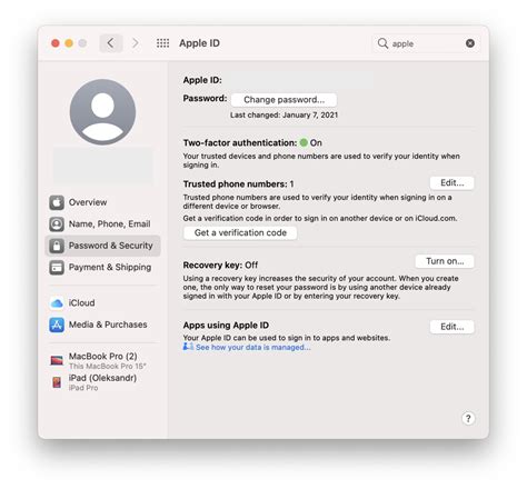 How do I change Apple ID on Macbook?