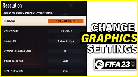 How do I change FIFA 23 settings on PC?