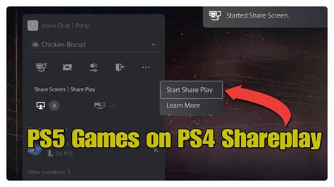 How do I change SharePlay settings on PS5?