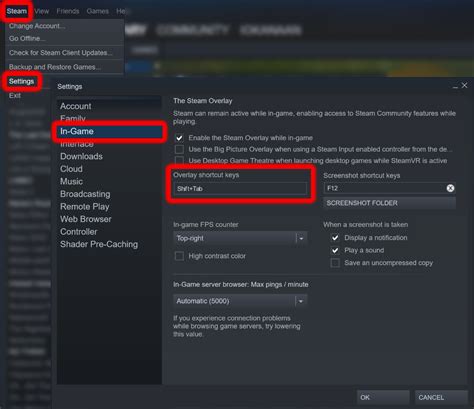 How do I change Steam opening?