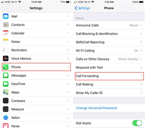 How do I change call settings on my iPhone?