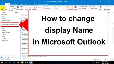 How do I change my Microsoft Outlook name?