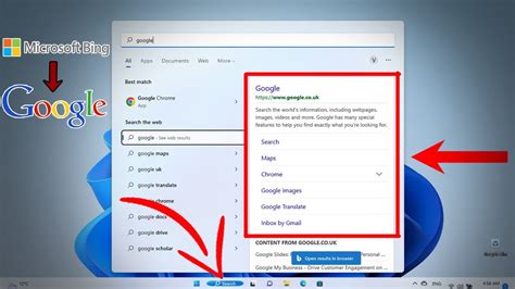 How do I change my Microsoft search bar to Google?