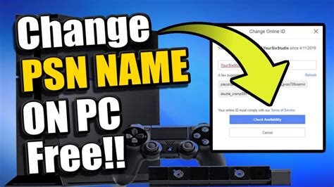 How do I change my PSN name for free?