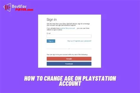 How do I change my PlayStation account age for kids?