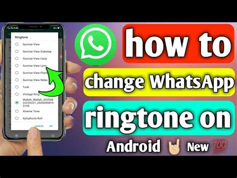 How do I change my WhatsApp ringtone on iPhone 15?