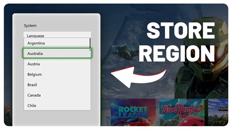 How do I change my Xbox store region on my website?