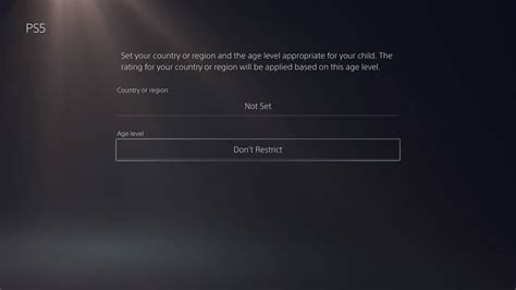 How do I change my age restriction on PS5?