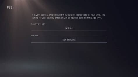 How do I change my age restriction on ps5?