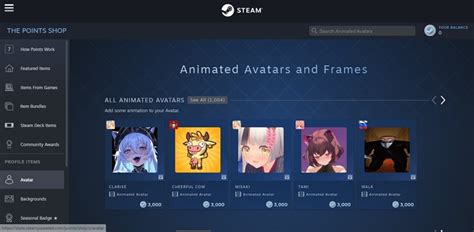 How do I change my animated Avatar on Steam?