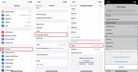 How do I change my country code on my iPhone?