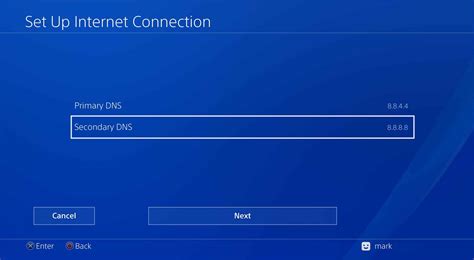 How do I change my primary and secondary DNS on PS4?