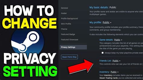 How do I change my privacy settings on Steam?