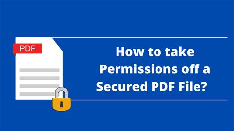 How do I change permissions on a locked PDF?