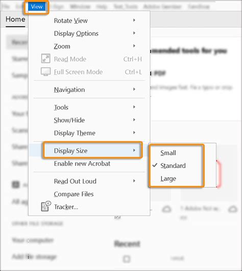 How do I change settings in Adobe PDF?