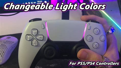 How do I change the LED color on my PS5?