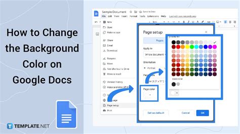 How do I change the background color on Google Doc 2023?