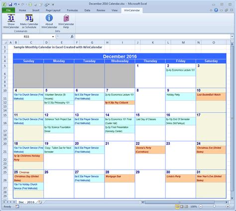 How do I change the calendar view on my computer?