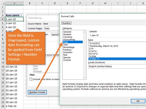 How do I change the contact format in Excel?