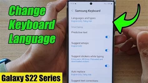 How do I change the keyboard language on my Samsung s22?