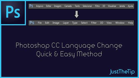 How do I change the language on Photoshop 2017?