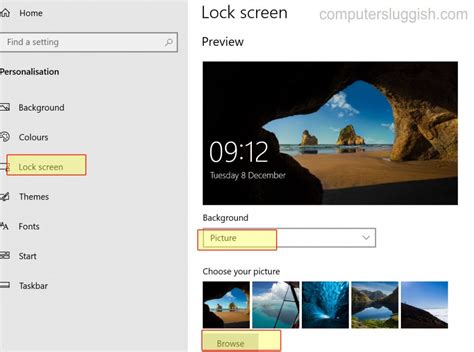 How do I change the lock screen animation in Windows 10?