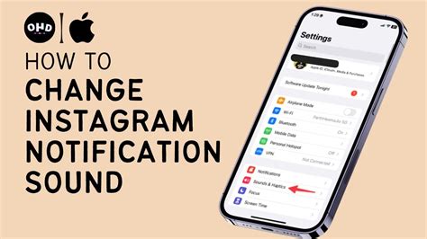 How do I change the sound for Instagram notifications on my iPhone?