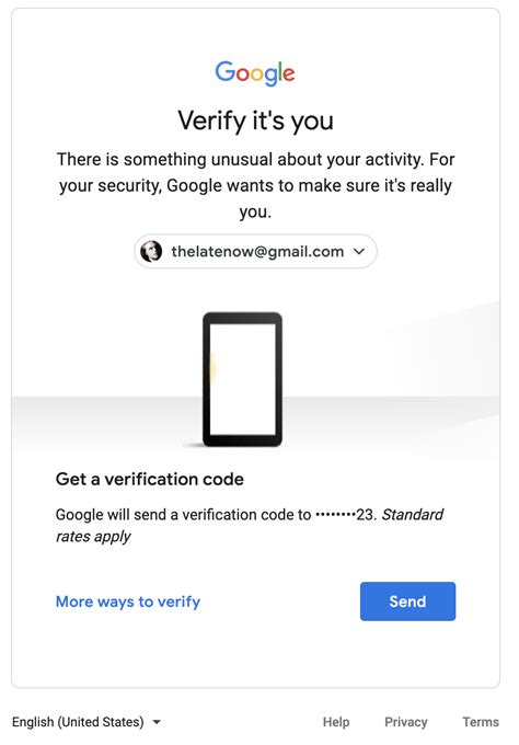 How do I change the verification method on Google?