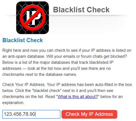 How do I check if my IP is blacklisted?