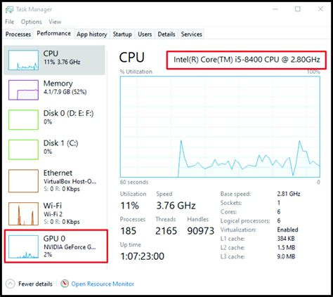 How do I check my CPU and GPU memory?