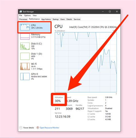 How do I check my CPU memory usage?