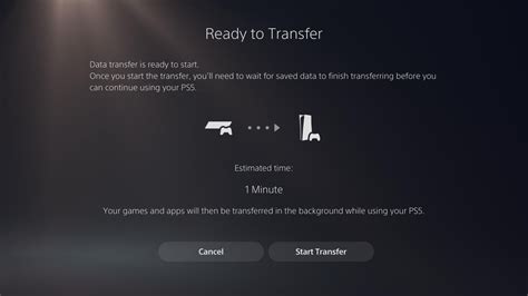 How do I check my PS4 transfer progress on PS5?