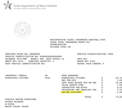 How do I check the status of my vehicle registration in Texas?