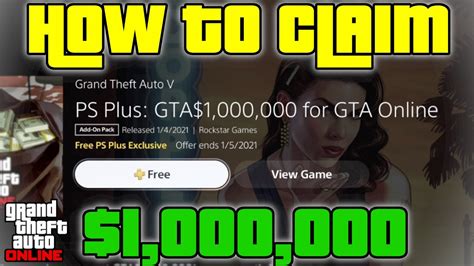 How do I claim $1000000 in GTA?