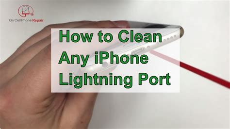 How do I clean my iPhone charging port?