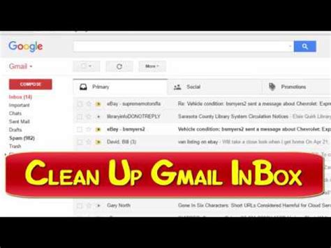 How do I clean up my Gmail storage?