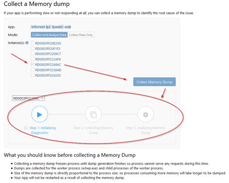 How do I collect memory dumps?