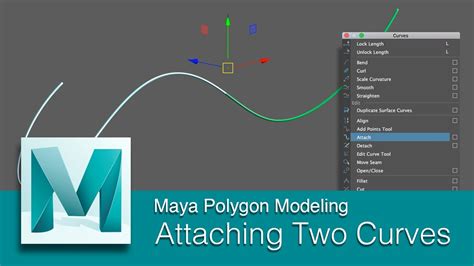 How do I combine two curves in Maya?