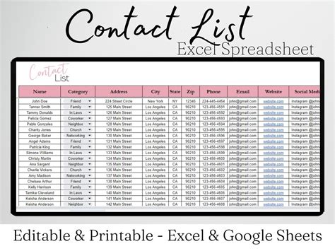 How do I convert Excel spreadsheet to phone contacts?